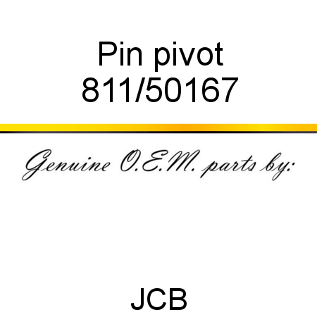 Pin, pivot 811/50167