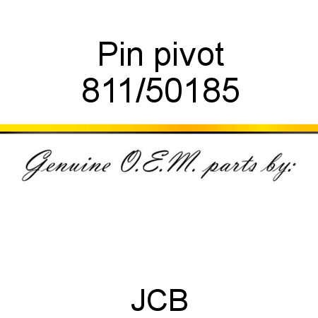 Pin, pivot 811/50185