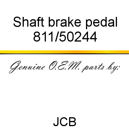 Shaft, brake pedal 811/50244