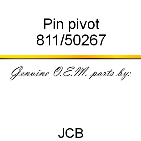 Pin, pivot 811/50267