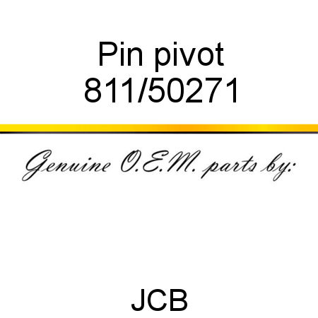 Pin, pivot 811/50271