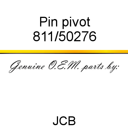 Pin, pivot 811/50276