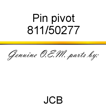 Pin, pivot 811/50277