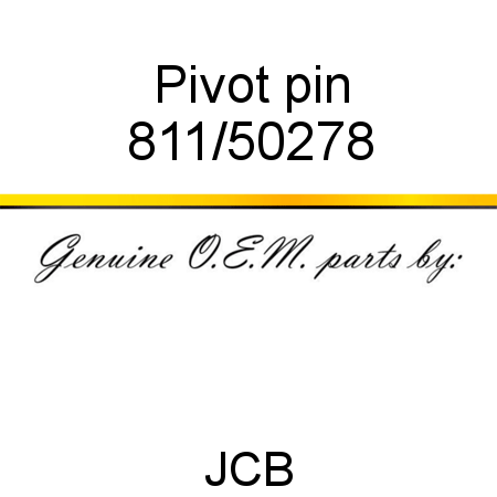 Pivot, pin 811/50278