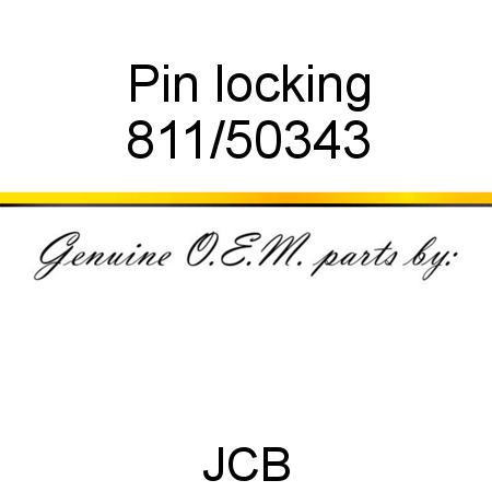 Pin, locking 811/50343