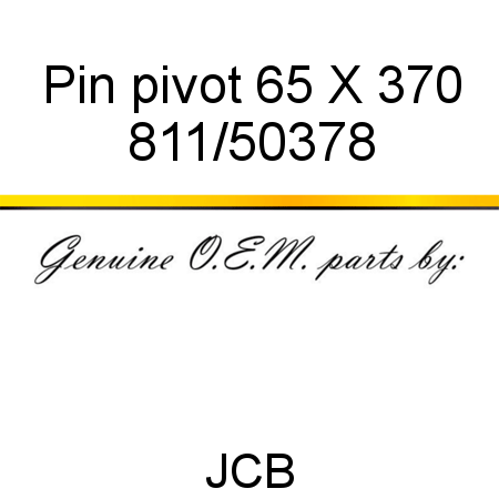 Pin, pivot, 65 X 370 811/50378