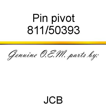 Pin, pivot 811/50393