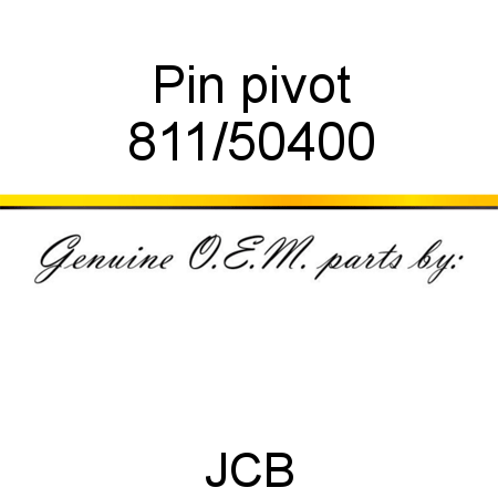 Pin, pivot 811/50400