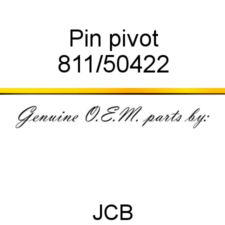 Pin, pivot 811/50422
