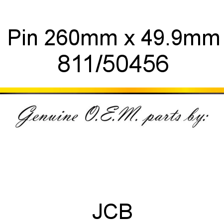 Pin, 260mm x 49.9mm 811/50456