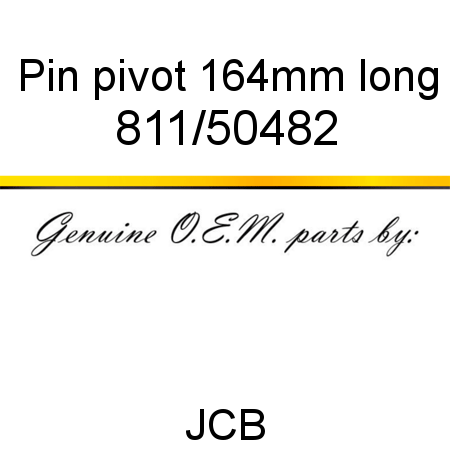 Pin, pivot, 164mm long 811/50482