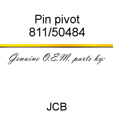 Pin, pivot 811/50484