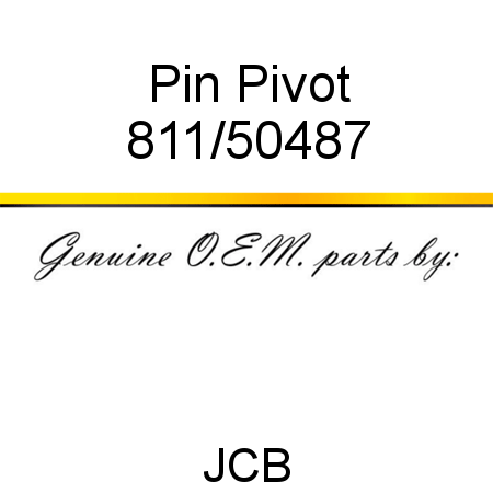 Pin, Pivot 811/50487
