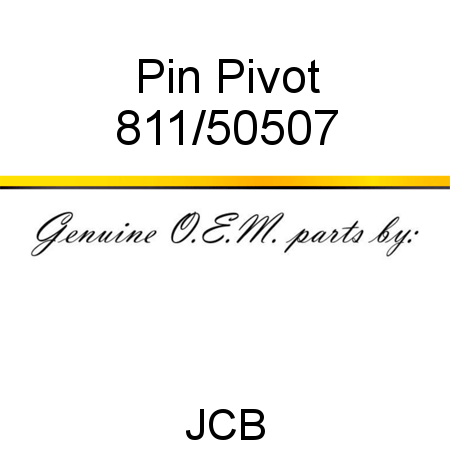 Pin, Pivot 811/50507