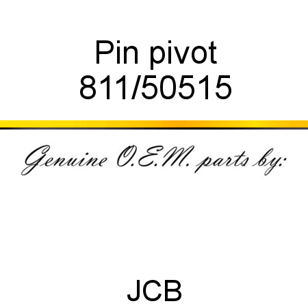 Pin, pivot 811/50515