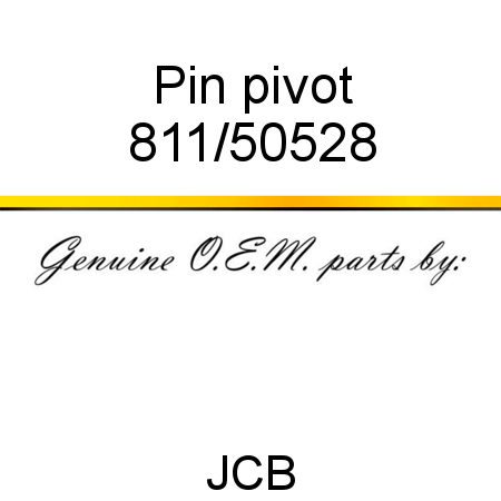 Pin, pivot 811/50528