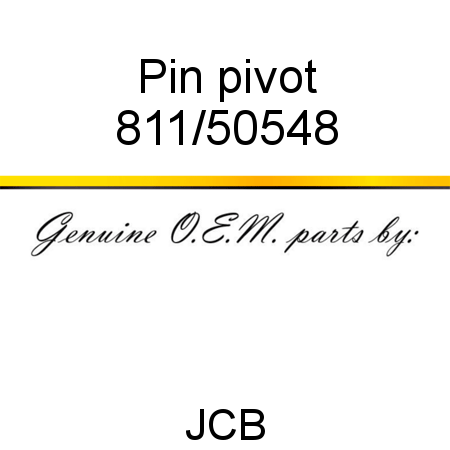 Pin, pivot 811/50548