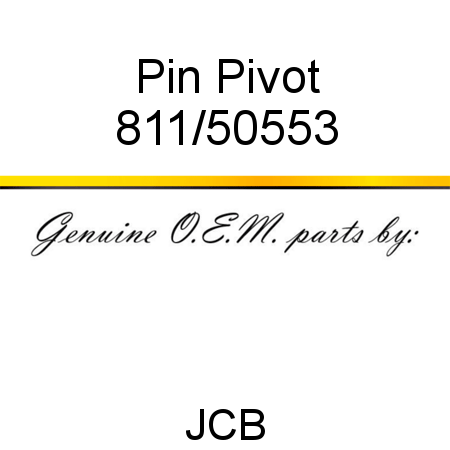 Pin, Pivot 811/50553