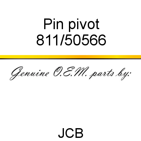 Pin, pivot 811/50566