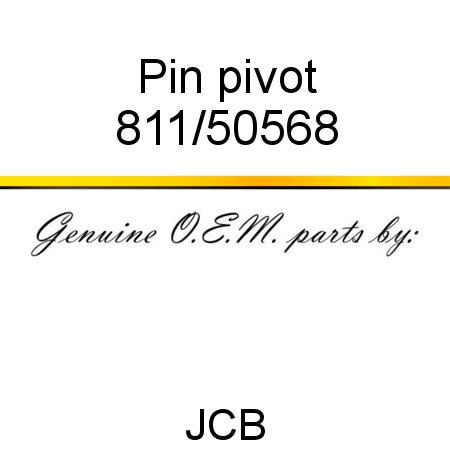 Pin, pivot 811/50568