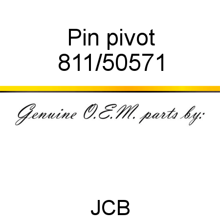 Pin, pivot 811/50571
