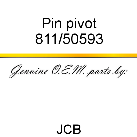 Pin, pivot 811/50593