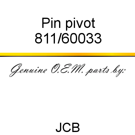 Pin, pivot 811/60033