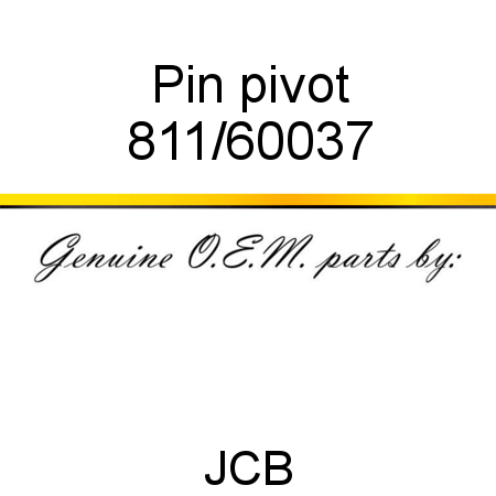 Pin, pivot 811/60037