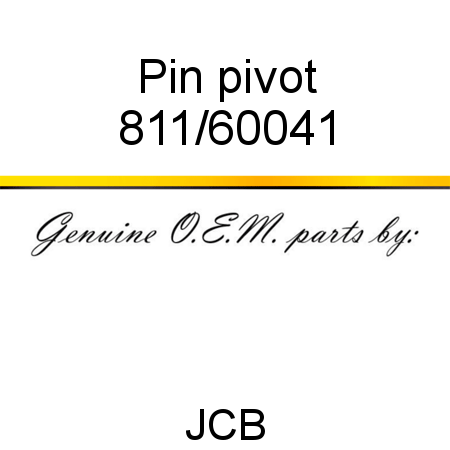 Pin, pivot 811/60041