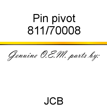 Pin, pivot 811/70008