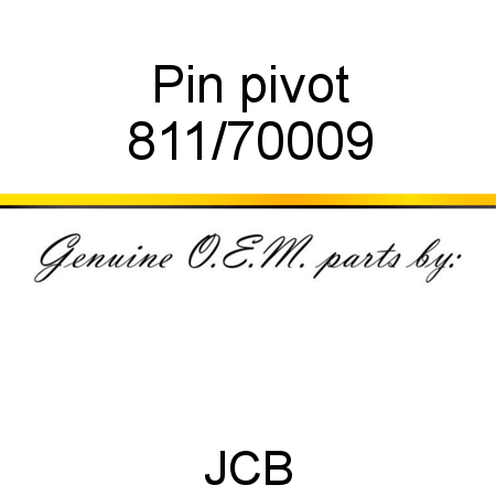 Pin, pivot 811/70009