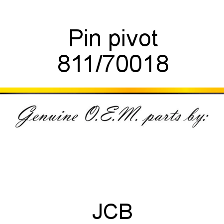 Pin, pivot 811/70018