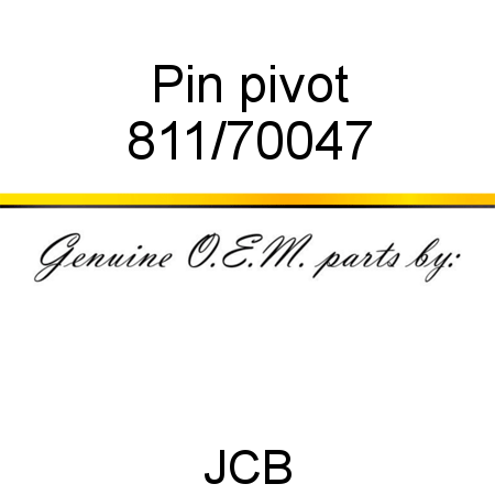 Pin, pivot 811/70047