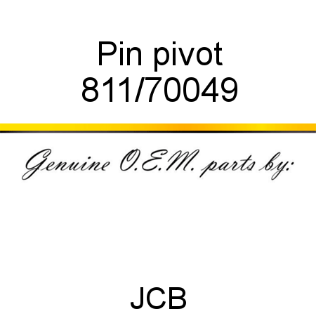 Pin, pivot 811/70049