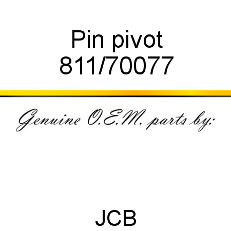 Pin, pivot 811/70077