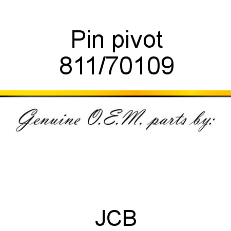 Pin, pivot 811/70109