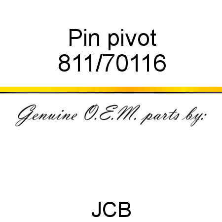 Pin, pivot 811/70116