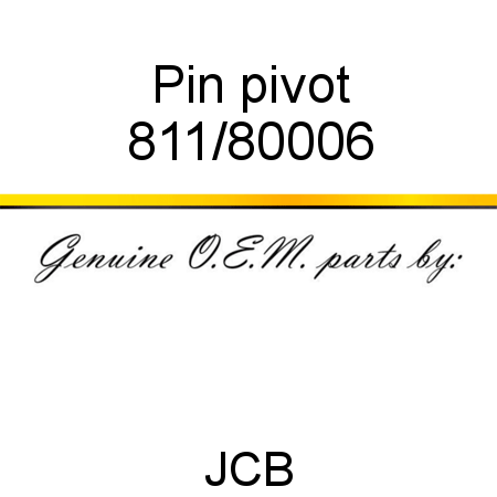 Pin, pivot 811/80006