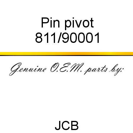 Pin, pivot 811/90001