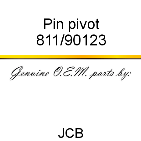 Pin, pivot 811/90123