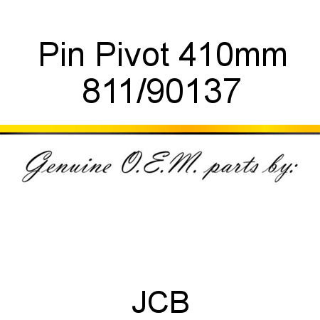 Pin, Pivot, 410mm 811/90137