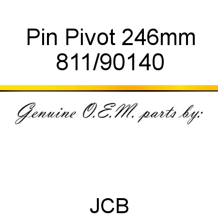 Pin, Pivot, 246mm 811/90140