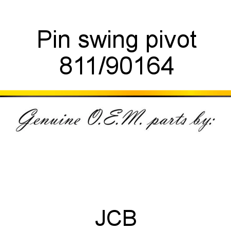 Pin, swing pivot 811/90164