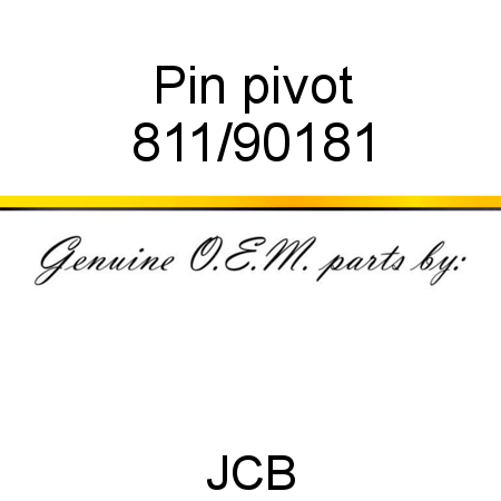 Pin, pivot 811/90181