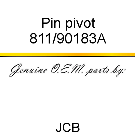 Pin, pivot 811/90183A
