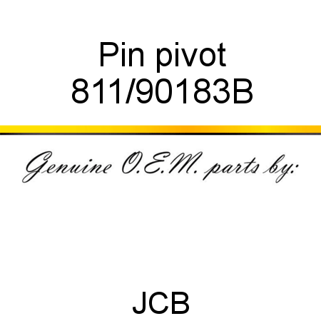 Pin, pivot 811/90183B