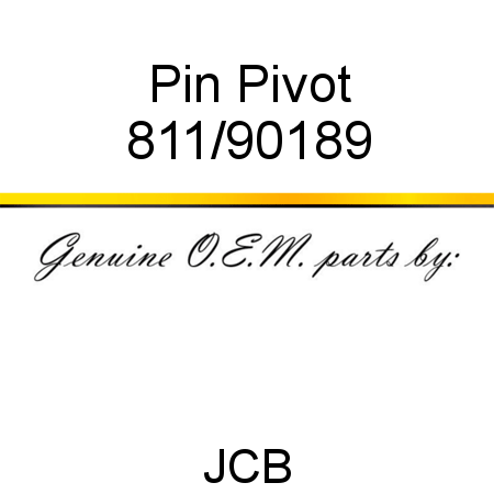 Pin, Pivot 811/90189