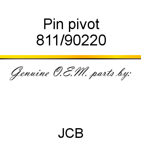 Pin, pivot 811/90220