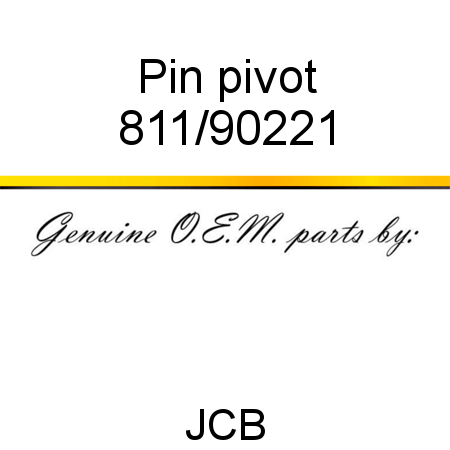 Pin, pivot 811/90221