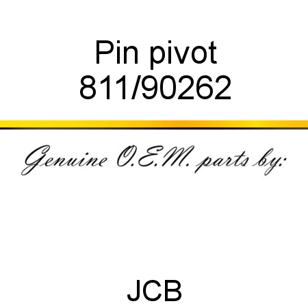 Pin, pivot 811/90262